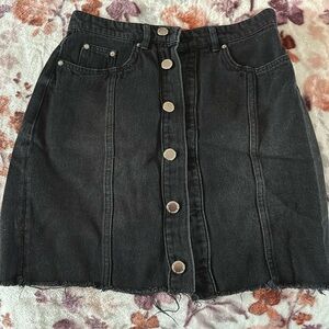 Black jeans skirt